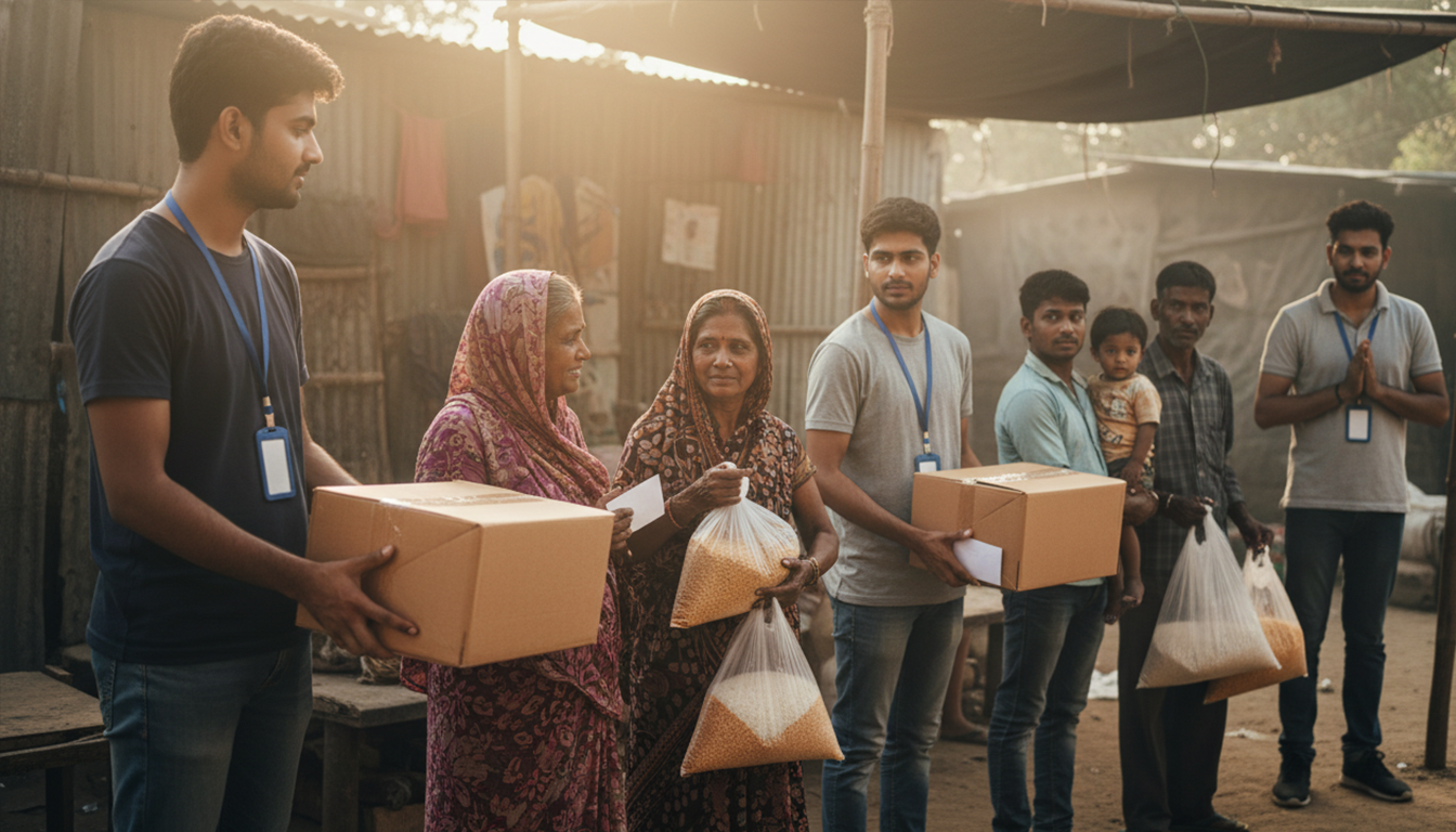 गरीब परिवारों के लिए आर्थिक सहायता शिविर