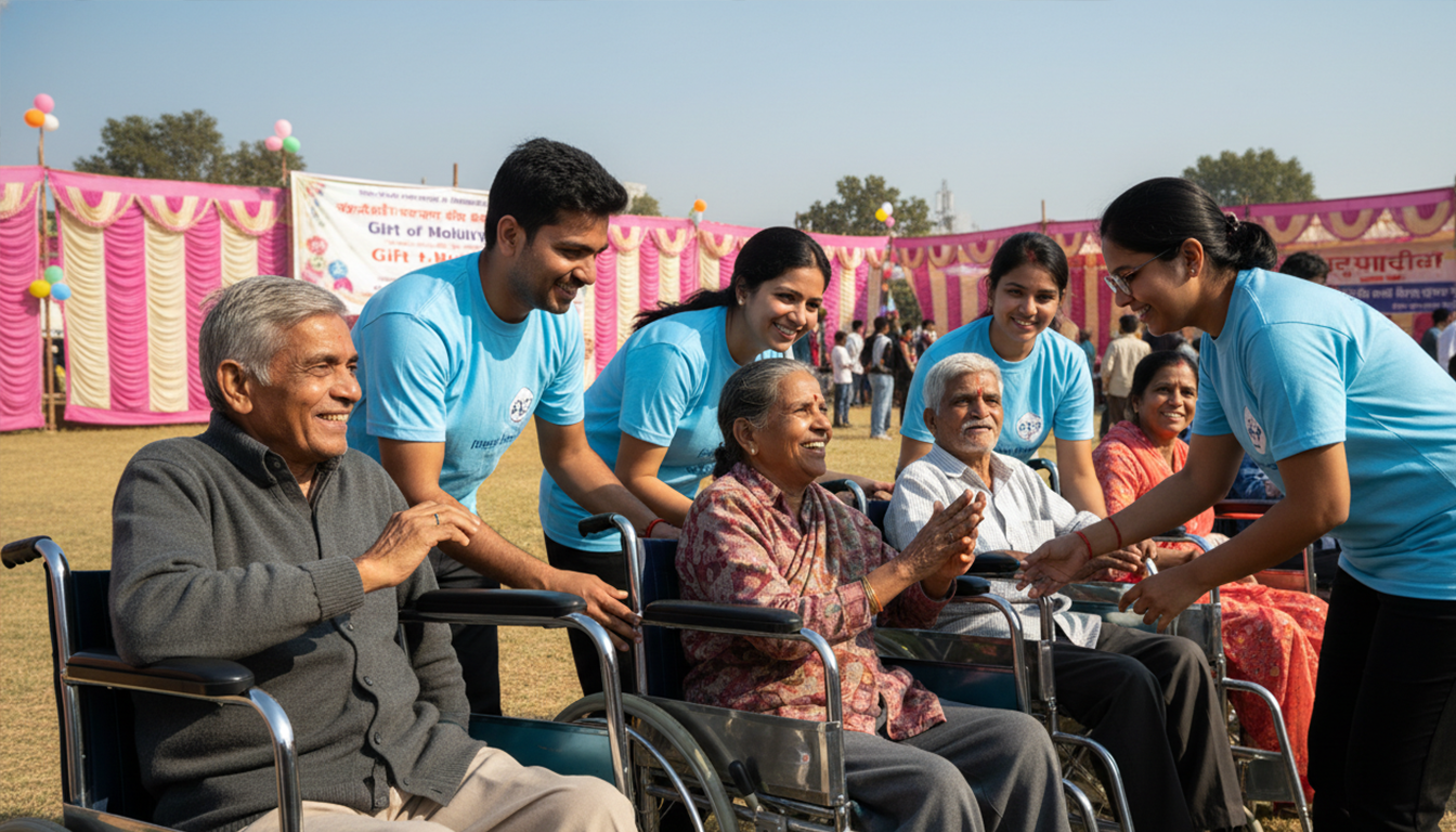 विकलांगजन को उपकरण वितरण